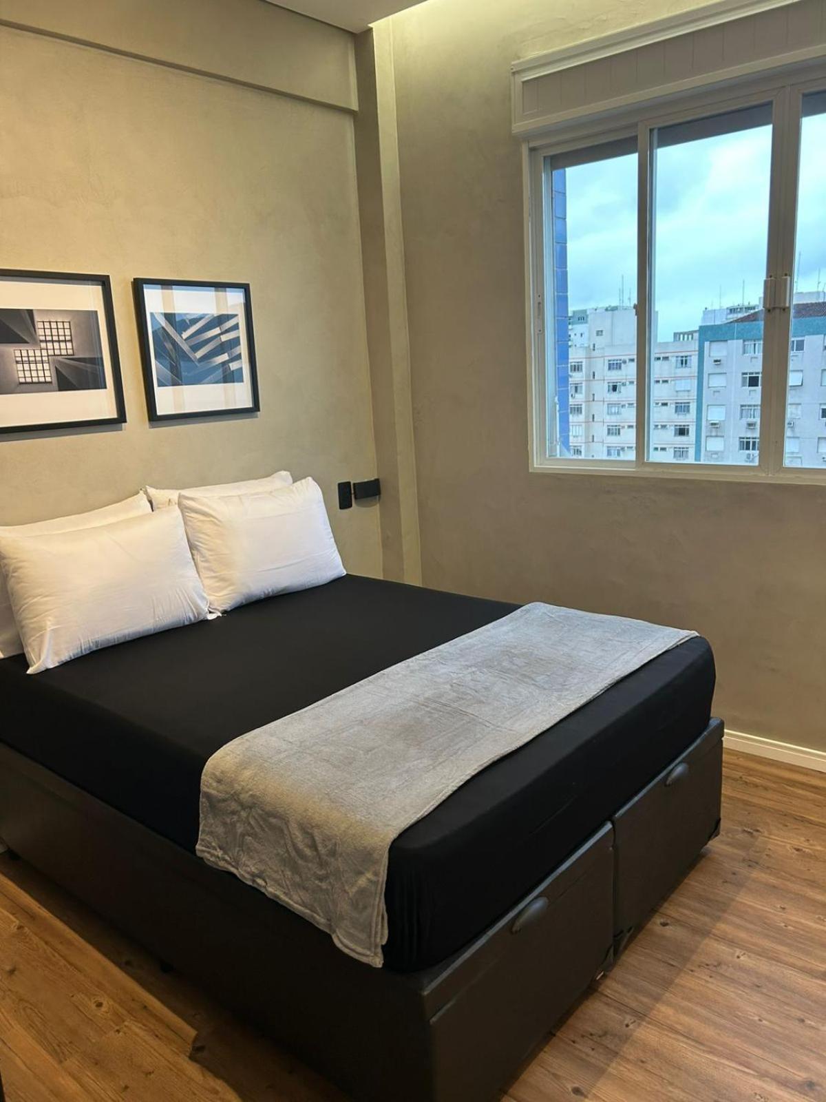 Apartamento Frente A Praia Do Embare Santos Bagian luar foto
