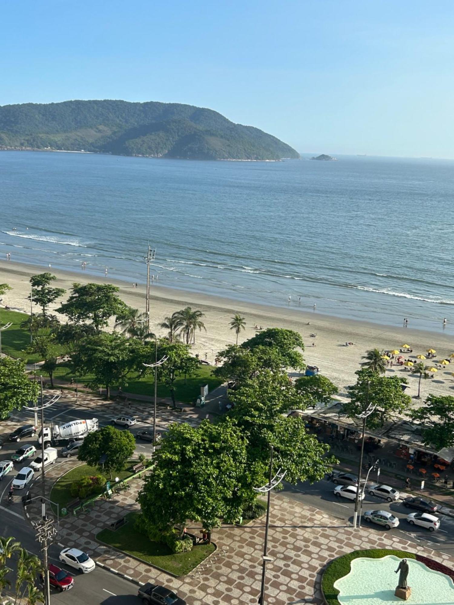 Apartamento Frente A Praia Do Embare Santos Bagian luar foto
