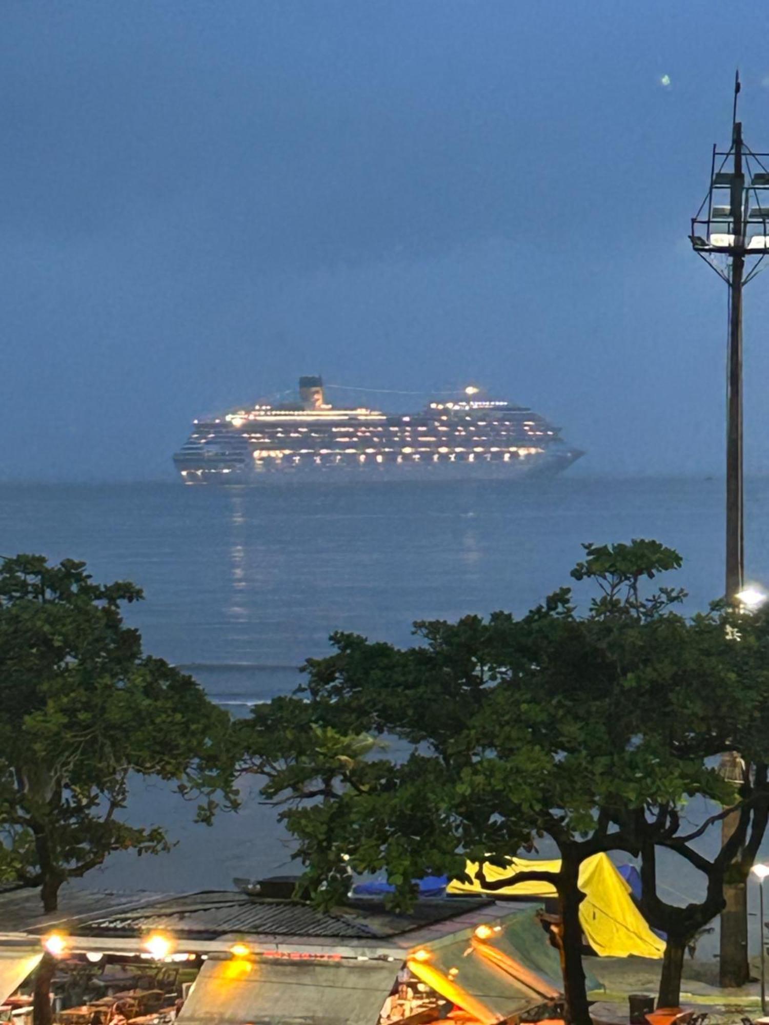 Apartamento Frente A Praia Do Embare Santos Bagian luar foto