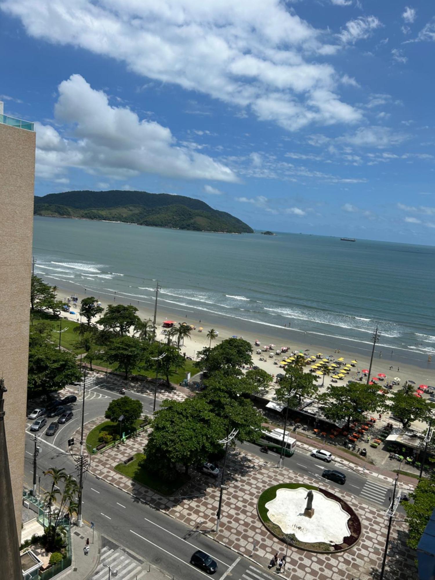 Apartamento Frente A Praia Do Embare Santos Bagian luar foto